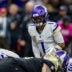 Oct 11, 2026; New Orleans, Louisiana, USA; Minnesota Vikings quarterback Kyler Murray (1) calls a play at the line of scrimmage against New Orleans Saints during the first half at Caesars Superdome.