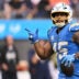Oct 11, 2026; Inglewood, California, USA; Los Angeles Chargers linebacker Tuli Tuipulotu (45) celebrates after a fumble recovery against the Denver Broncos during the second half at SoFi Stadium.
