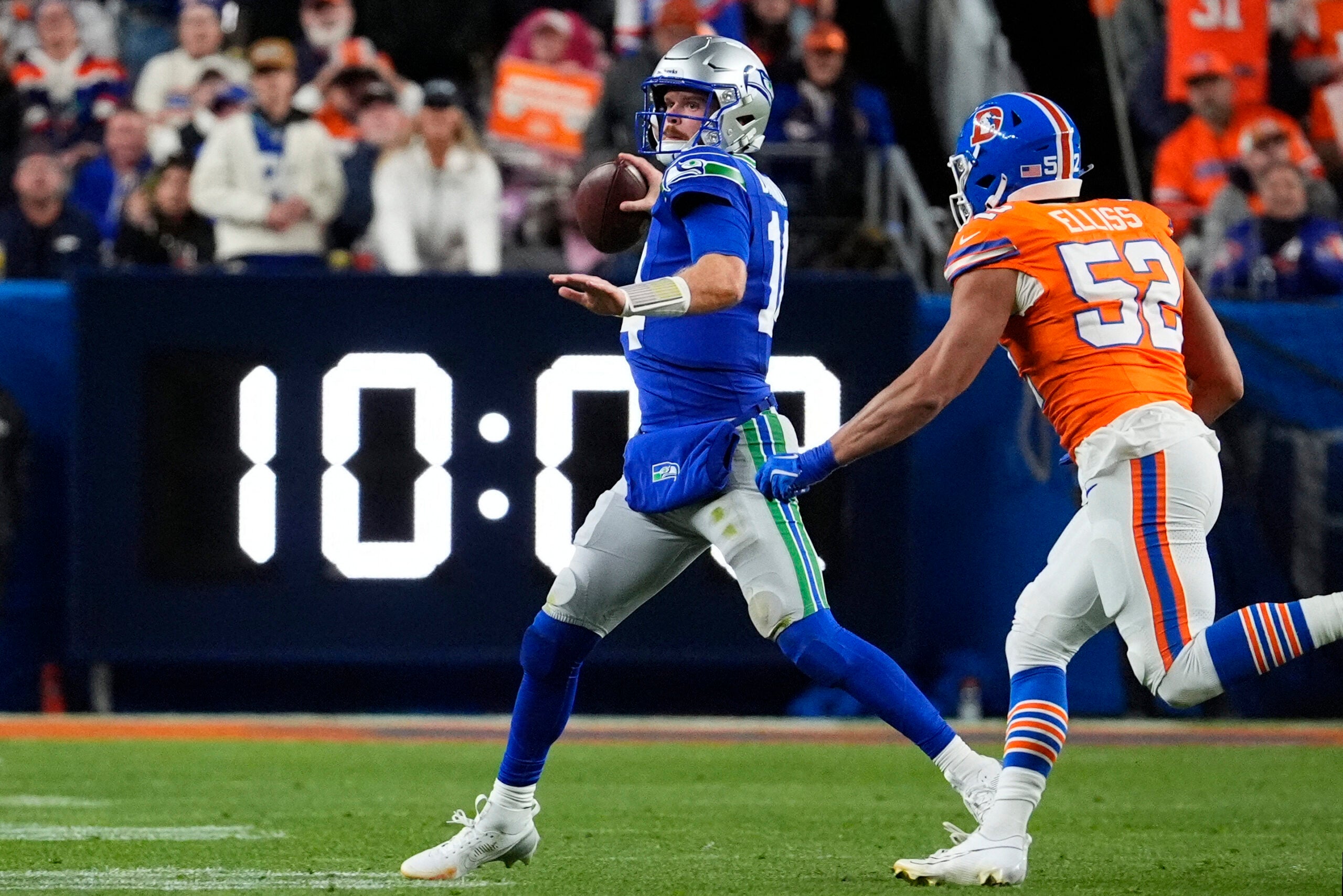 Seattle Seahawks lose 17-14 in overtime to Denver Broncos.