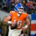 Oct 15, 2026; Denver, Colorado, USA; Denver Broncos quarterback Bo Nix (10) looks to throw in the second half against the Seattle Seahawks at Empower Field at Mile High.