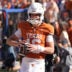 Oct 17, 2026; Austin, Texas, USA; Texas Longhorns quarterback Arch Manning (16) warms up before a game against the Florida Gators at Darrell K Royal-Texas Memorial Stadium.