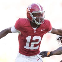Alabama quarterback Keelon Russell (12) scrambles with the ball during a game between Tennessee and Alabama in Neyland Stadium in Knoxville, Tenn., Oct. 17, 2026.