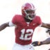 Alabama quarterback Keelon Russell (12) scrambles with the ball during a game between Tennessee and Alabama in Neyland Stadium in Knoxville, Tenn., Oct. 17, 2026.