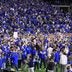 Oct 17, 2026; Provo, Utah, USA; Brigham Young Cougars fans celebrate after the game against the Notre Dame Fighting Irish at LaVell Edwards Stadium.