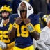 Michigan quarterback Bryce Underwood (19) watches a play against Penn State from the sideline during the second half at Michigan Stadium in Ann Arbor on Saturday, Oct. 17, 2026.