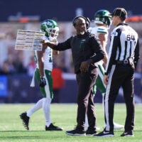 Jets head coach Aaron Glenn hit an all time low in New England.