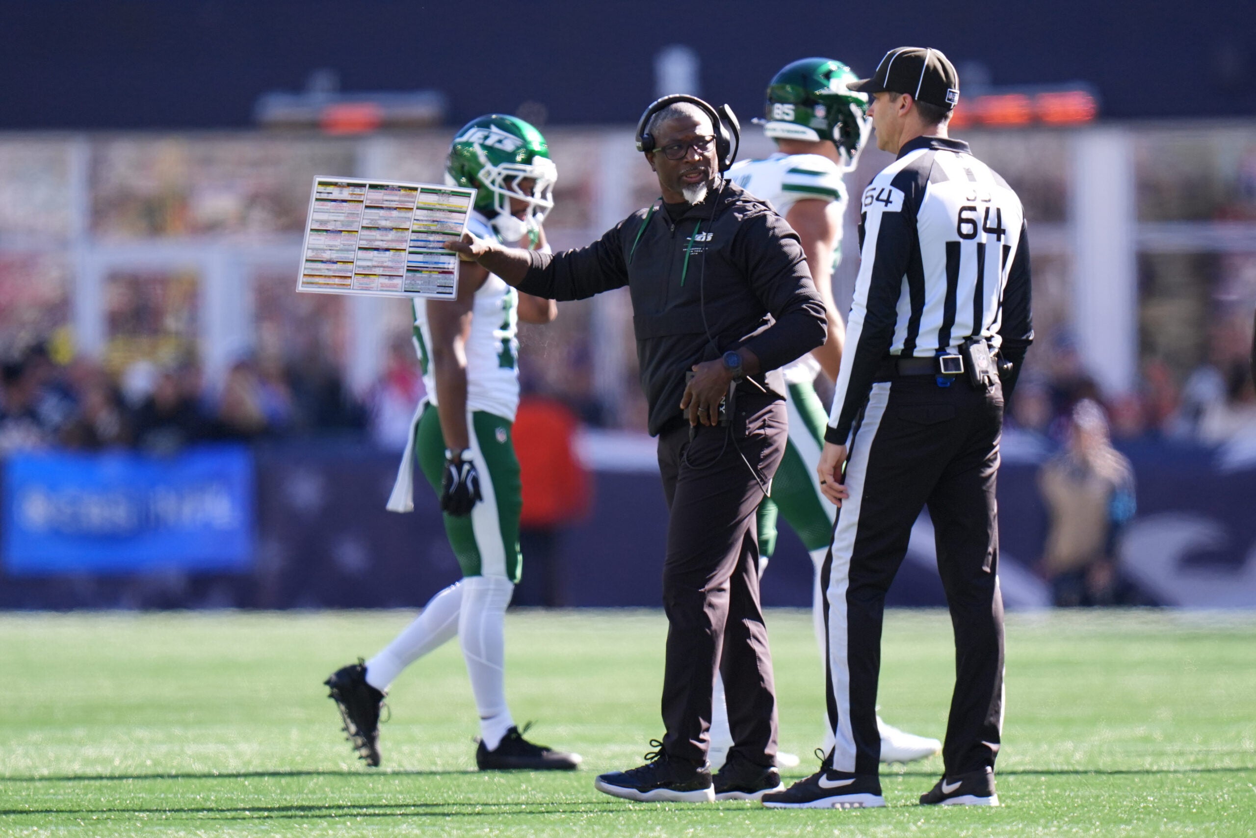 Jets head coach Aaron Glenn hit an all time low in New England.