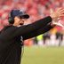 Oct 18, 2026; Kansas City, Missouri, USA; Los Angeles Chargers head coach Jim Harbaugh reacts to a play during the fourth quarter against the Kansas City Chiefs at GEHA Field at Arrowhead Stadium.