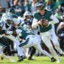 Oct 18, 2026; Philadelphia, Pennsylvania, USA; Philadelphia Eagles quarterback Tanner McKee (16) looks for a receiver against the Carolina Panthers at Lincoln Financial Field.
