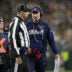 Oct 18, 2026; Green Bay, Wisconsin, USA; Dallas Cowboys head coach Brian Schottenheimer talks with an official during the first half of the game against the Green Bay Packers at Lambeau Field.
