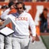 Oct 17, 2026; Austin, Texas, USA; Texas Longhorns Head Coach Steve Sarkisian during the first half against the Florida Gators at Darrell K Royal-Texas Memorial Stadium.