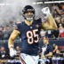 Oct 22, 2026; Chicago, Illinois, USA; Chicago Bears tight end Cole Kmet (85) takes the field prior to the game against the New England Patriots at Soldier Field.