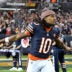 Oct 22, 2026; Chicago, Illinois, USA; Chicago Bears wide receiver Luther Burden III (10) takes the field prior to the game against the New England Patriots at Soldier Field.