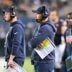 Oct 22, 2026; Chicago, Illinois, USA; Chicago Bears head coach Ben Johnson looks on during the first half against the New England Patriots at Soldier Field.
