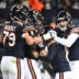 Oct 22, 2026; Chicago, Illinois, USA; Chicago Bears place kicker Cairo Santos (8) celebrates with teammates after making a field goal against the New England Patriots during the fourth quarter at Soldier Field.