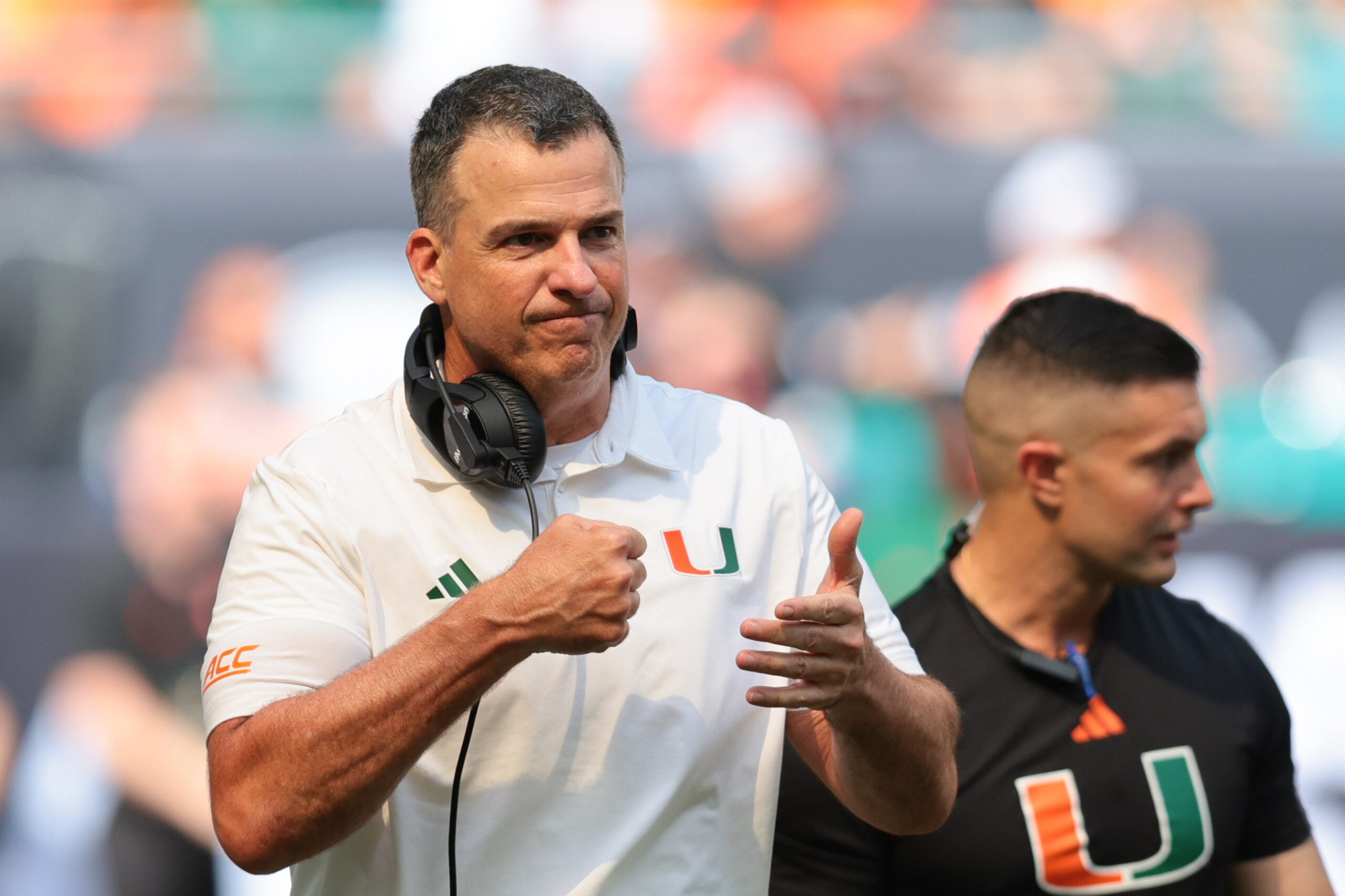 Miami Hurricanes head coach Mario Cristobal