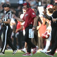 Oklahoma Sooners head coach Brent Venables vs. Mississippi State