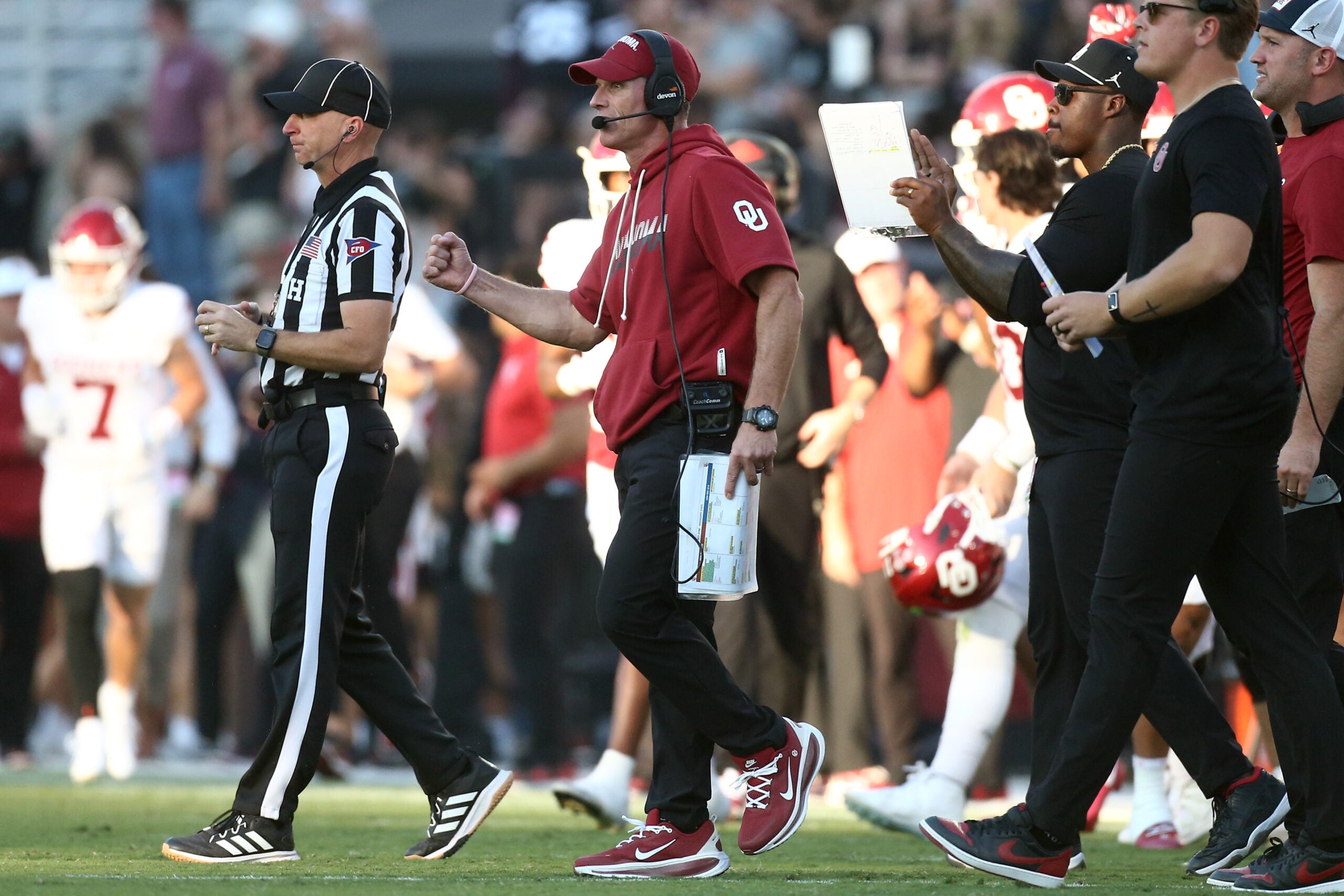 Oklahoma Sooners head coach Brent Venables vs. Mississippi State