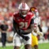 Oct 24, 2026; Madison, Wisconsin, USA; Wisconsin Badgers running back Bryan Jackson II (21) celebrates after a run against the USC Trojans during the second half at Camp Randall Stadium.