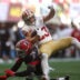 49ers RB Christian McCaffrey has left the Falcons game with a thigh injury.