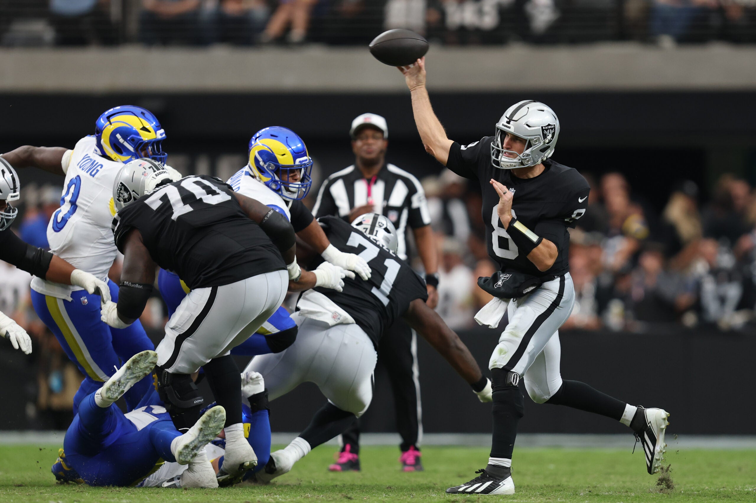 Las Vegas Raiders quarterback Kirk Cousins vs. Los Angeles Rams