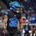 Detroit Lions defensive back Brian Branch (32) warms up ahead of the game between Detroit Lions and Green Bay Packers at Ford Field in Detroit on Sunday, Oct. 25, 2026.
