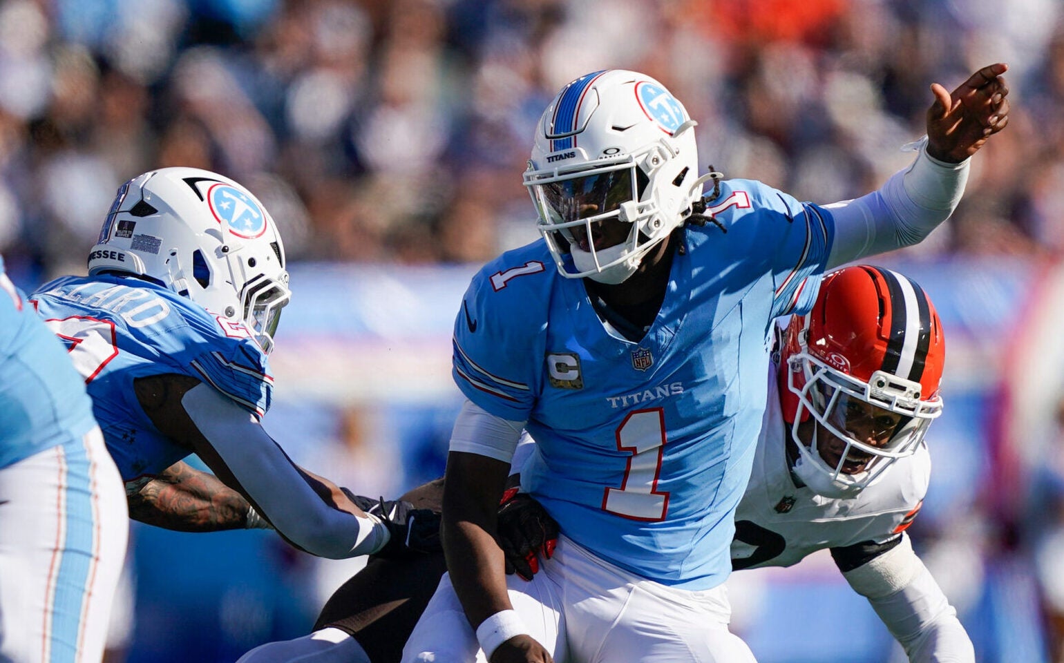 Cam Ward Tennessee Titans offense Cleveland Browns