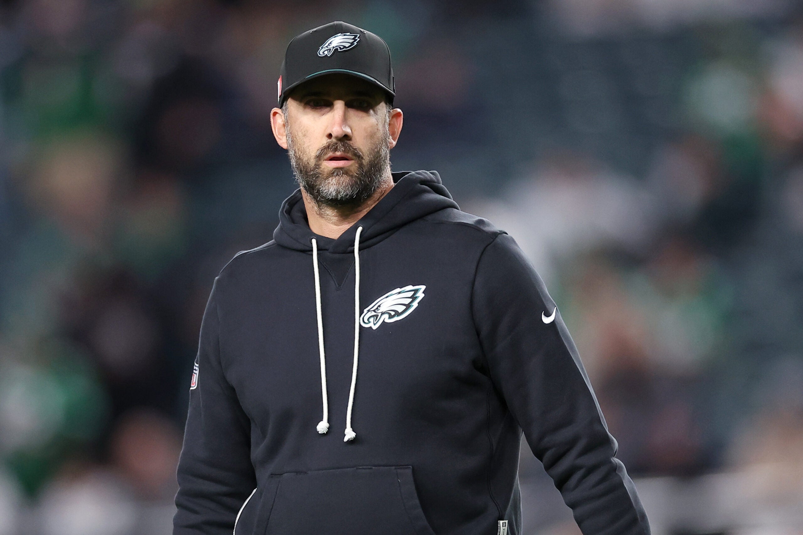 Oct 26, 2026; Philadelphia, Pennsylvania, USA; Philadelphia Eagles head coach Nick Sirianni looks on before the game against the Dallas Cowboys at Lincoln Financial Field.