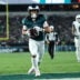 Oct 26, 2026; Philadelphia, Pennsylvania, USA; Philadelphia Eagles wide receiver Makai Lemon (9) celebrates after scoring a touchdown during the third quarter against the Dallas Cowboys at Lincoln Financial Field.