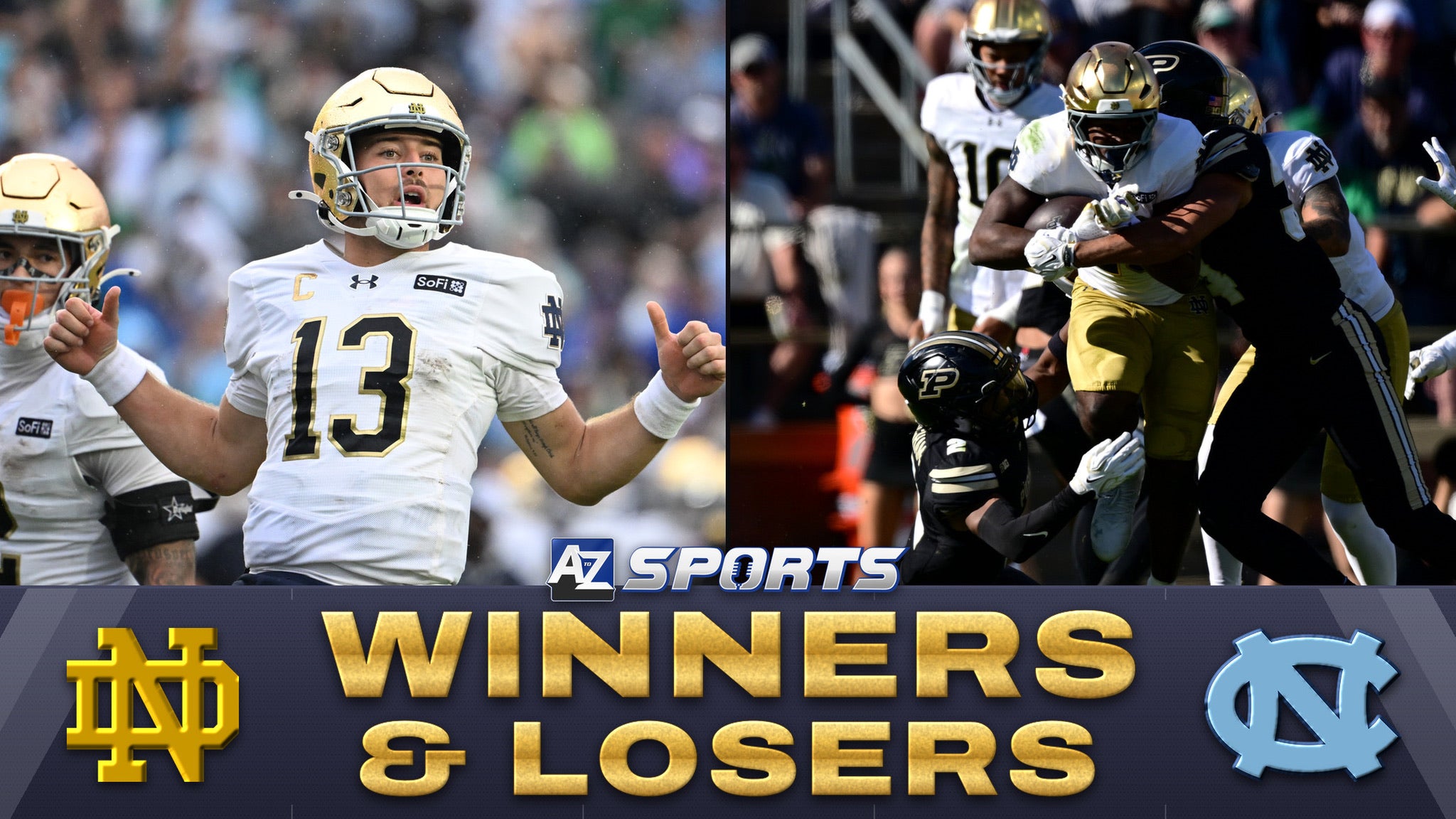 Notre Dame vs UNC winners and losers