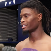 Dallas Cowboys WR George Pickens talks to reporters after Week 4 win over Houston Texans.
