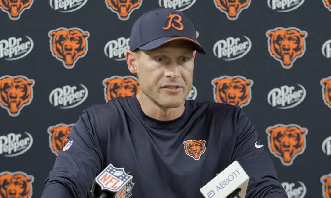 Chicago Bears head coach Ben Johnson speaks with reporters following Week 5 loss.