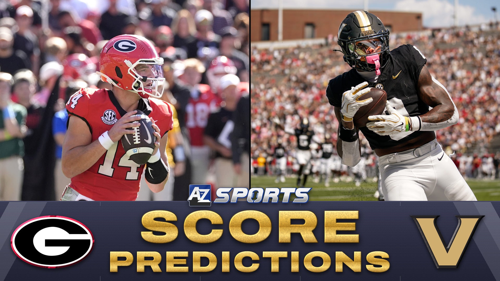 Featured score predictions for Georgia vs. Vanderbilt