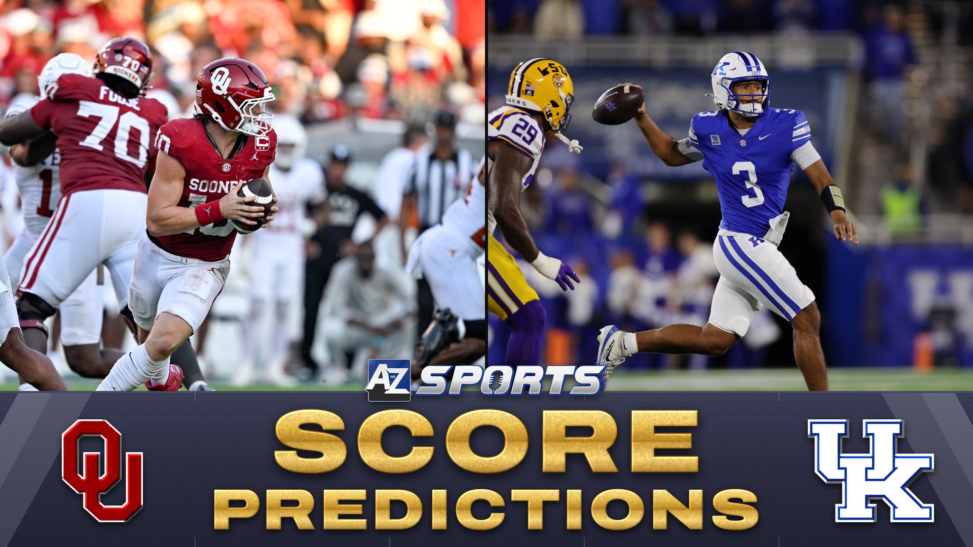 Oklahoma Sooners quarterback John Mateer vs. Kentucky Wildcats quarterback Kenny minchey