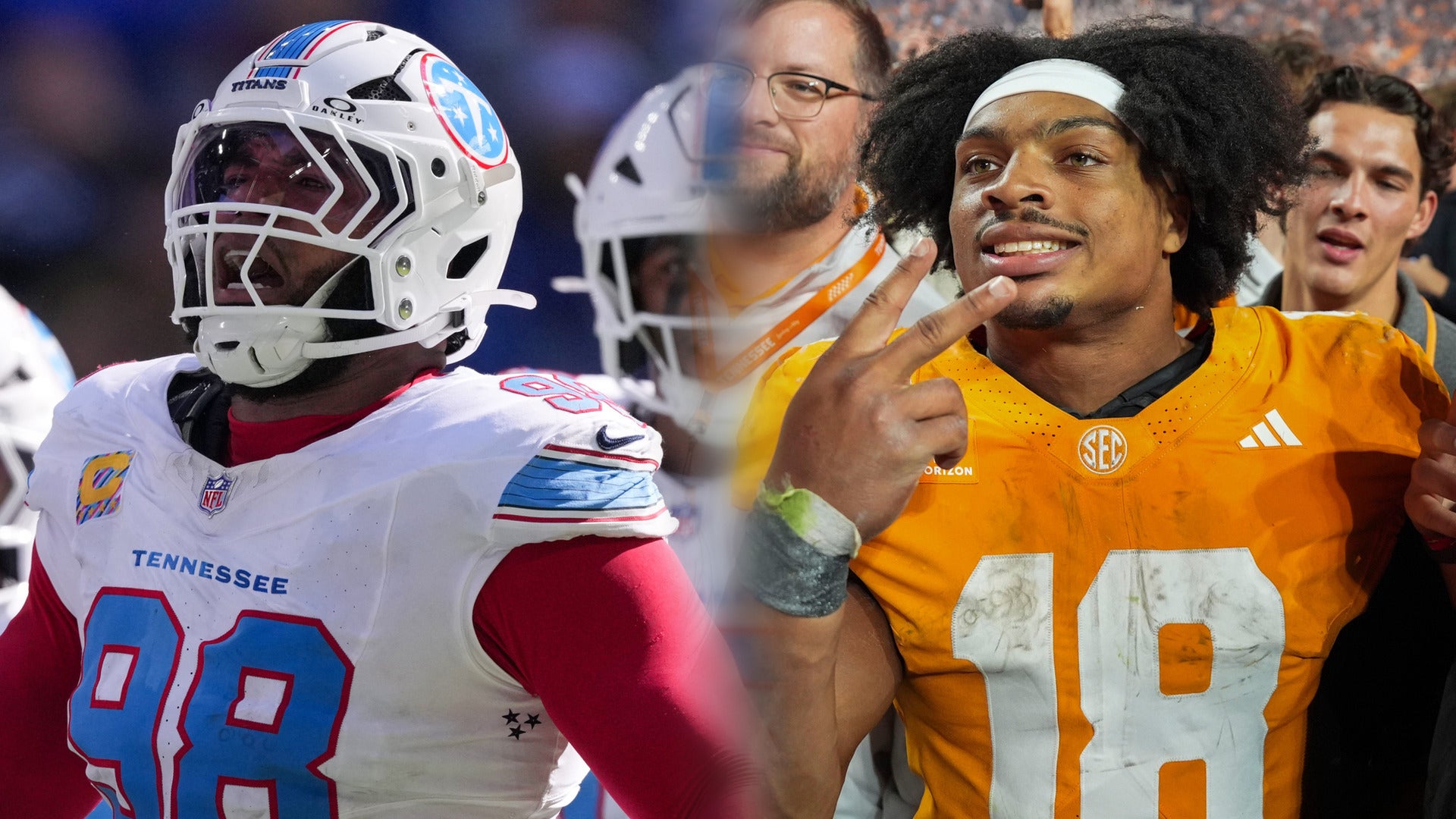 Tennessee Titans Tennessee Vols underdog wins Indianapolis Colts Alabama Crimson Tide Jeffery Simmons DeSean Bishop