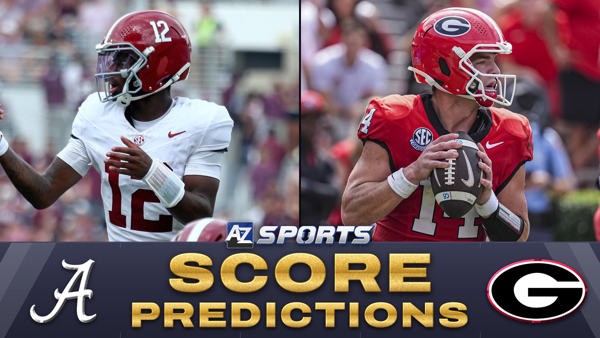 Alabama vs. Georgia 2026 Matchup Graphic.