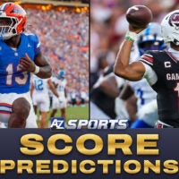 Florida Gators RB Jadan Baugh and South Carolina QB LaNorris Sellers