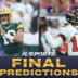 The Packers and Buccaneers will face off in a very important NFC matchup for both teams and the final score predictions are split.
