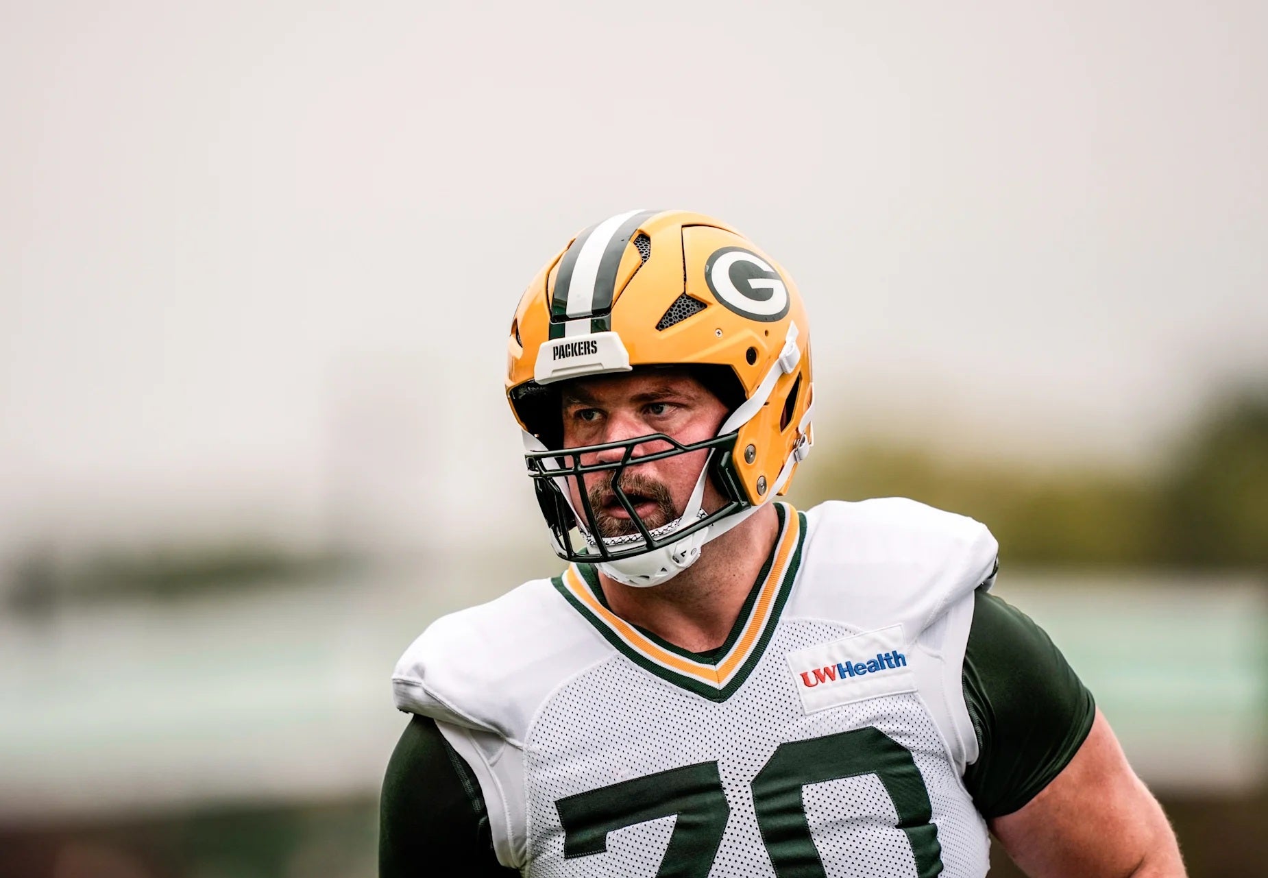 Kevin Zeitler practiced with the Packers for the first time.